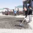 Работники драмтеатра приняли участие в общегородском субботнике