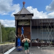 Службы театра смонтировали декорацию в Золотарёвском городище